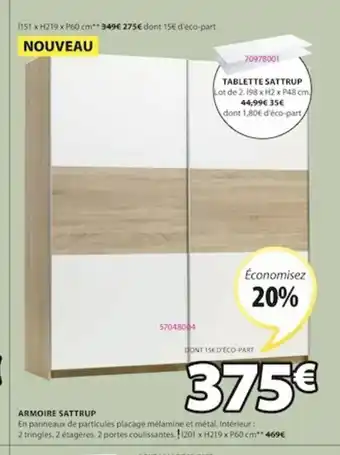 JYSK Armoire Sattrup offre