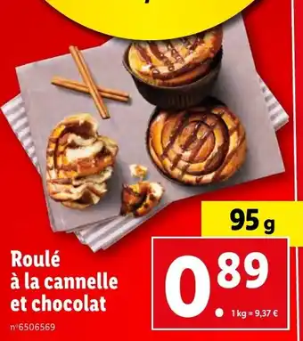 Lidl Roulé à la cannelle et chocolat offre