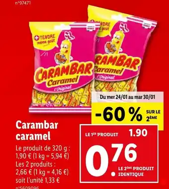 Lidl Carambar caramel offre