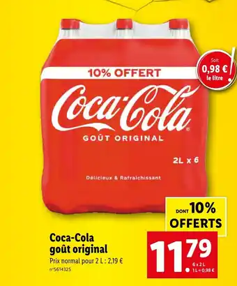Lidl Coca-Cola goût original offre