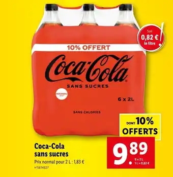 Lidl Coca-Cola sans sucres offre