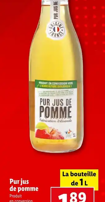 Lidl Pur jus de pomme offre