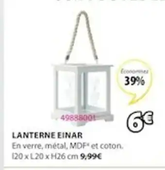 JYSK Lanterne EInar offre