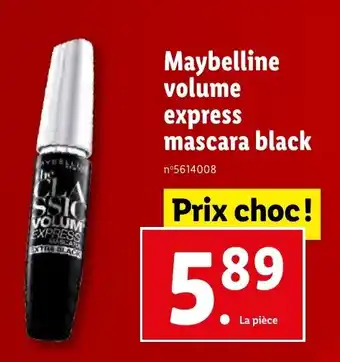 Lidl Maybelline express mascara black volume offre