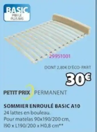 JYSK Sommier Enroulé Basic A10 offre
