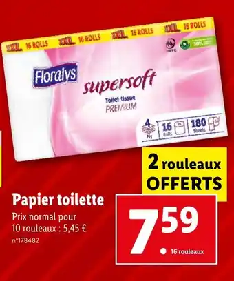 Lidl Papier toilette offre