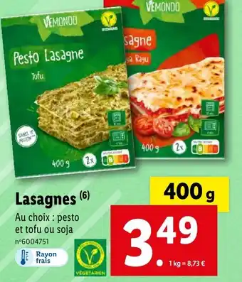 Lidl Lasagnes (6) offre