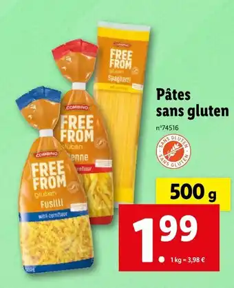 Lidl Pâtes sans gluten offre