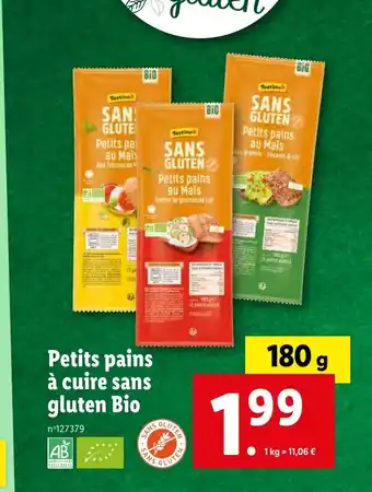 Petits pains à cuire sans gluten Bio