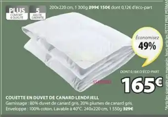 Couette En Duvet de Canard Lendfjell