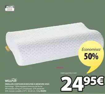 JYSK Oreiller Contour En Mousse À Mémoire Voss offre