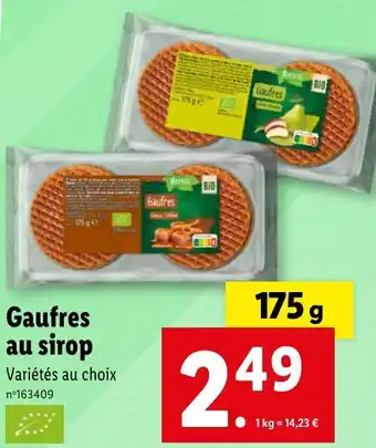 Lidl Gaufres au sirop offre