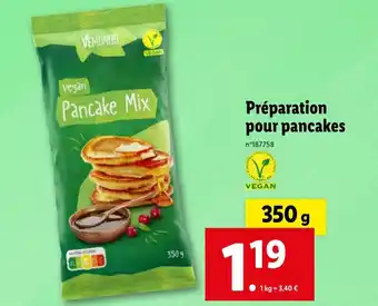 Lidl Préparation pour pancakes offre