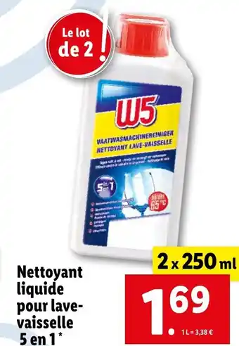 Nettoyant liquide pour lave-vaisselle 5 en 1*