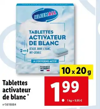 Tablette activateur de blanc *