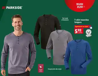 Lidl T-shirt manches longues offre