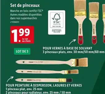 Lidl Set de pinceaux offre