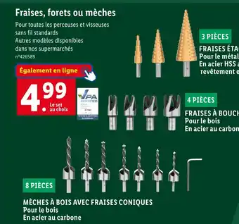 Lidl Fraises, forets ou mèches offre