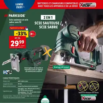 Lidl Scie sauteuse et scie sabre sans fil offre