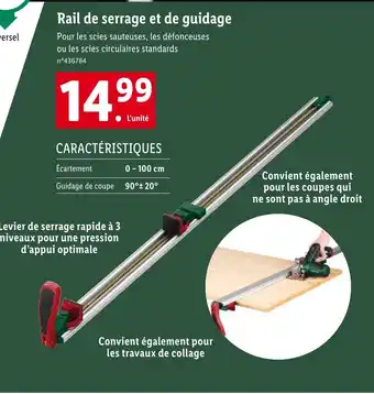 Lidl Rail de serrage et de guidage offre