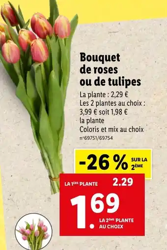 Bouquet de roses ou de tulipes