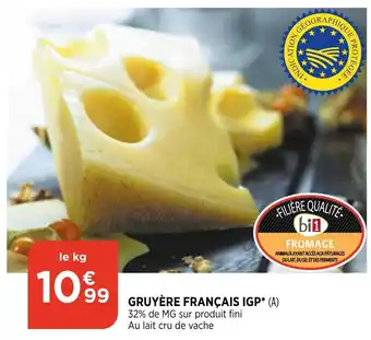 Bi1 Gruyère Français IGP offre
