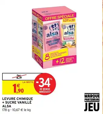 Intermarché LEVURE CHIMIQUE + SUCRE VANILLÉ ALSA offre