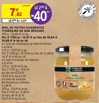 Intermarché MIEL DE POITOU-CHARENTES ITINÉRAIRE DE NOS RÉGIONS offre