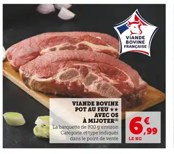 Super U Viande bovine pot au feu avec os à mijoter offre