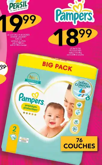 Stokomani Pampers le pack de 76 couches offre