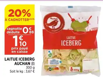 Bi1 Laitue Iceberg Auchan offre