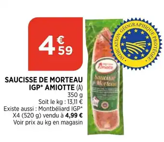Bi1 Saucisse de Morteau IGP Amiotte offre