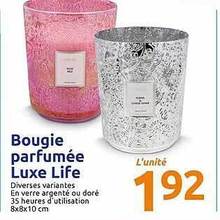 Action Bougie Parfumée Luxe Life offre