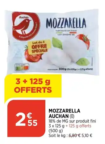 Bi1 Mozzarella Auchan offre