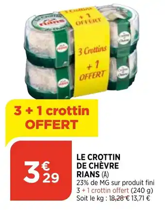 Bi1 Le Crottin de Chèvre Rians offre