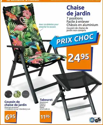 Action Chaise De Jardin, Coussin De Chaise De Jardin, Tabouret offre