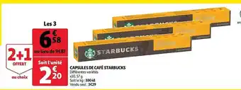 Auchan Capsules De Café Starbucks offre