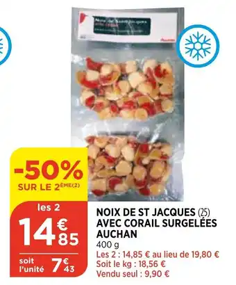 Bi1 Noix de St Jacques Avec Corail Surgelées offre