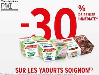 Soignon bon plan sur les yaourts soignon