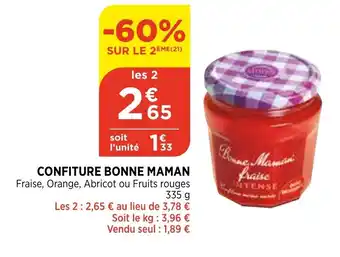 Bi1 Confiture Bonne Maman offre