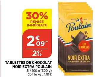 Tablettes de Chocolat Noir Extra Poulain