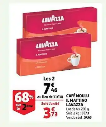 Auchan Café Moulu Il Mattino Lavazza offre