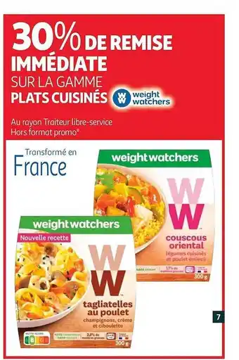 La Gamme Plats Cuisinés Weight Watchers