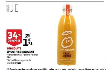 Auchan Smoothies Innocent offre