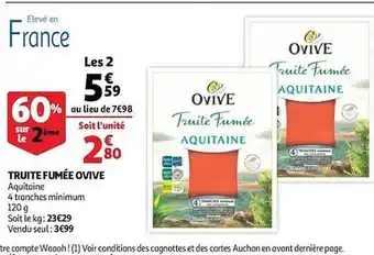 Auchan Truite Fumée Ovive offre