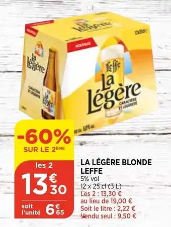 Bi1 La Légère Blonde Leffe offre