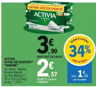 E.Leclerc Activia Offre Découverte offre