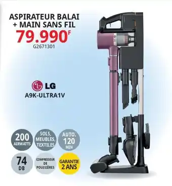 Gitem ASPIRATEUR BALAI + MAIN SANS FIL offre