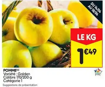 Leader Price Pomme Golden offre