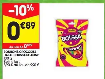 Leader Price Bonbons Crocodile Halal Boussa Shamsy offre